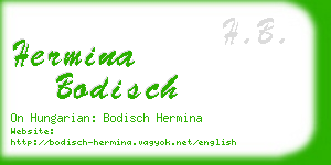 hermina bodisch business card